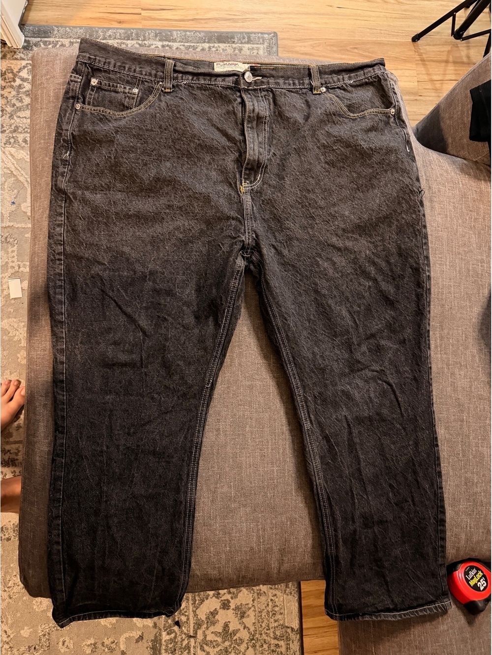 PJ Mark 1964 men's black jeans 50x32